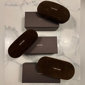 Tom Ford Dark Brown Glasses Cases and Boxes